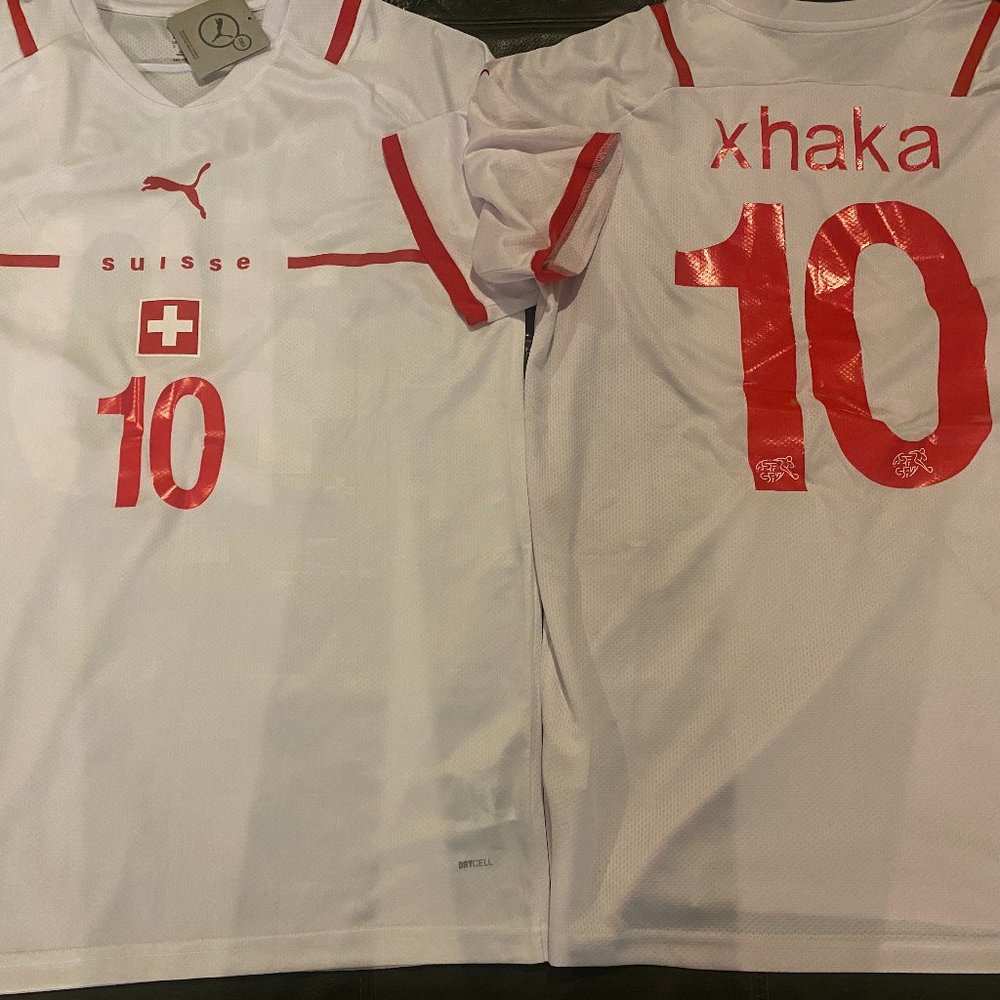 Puma SWITZERLAND National Team GRANIT XHAKA Men's JERSEY Sz M,L,2XL New w tags